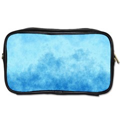 Abstract Sky Blue Texture Toiletries Bag (two Sides) by SpinnyChairDesigns