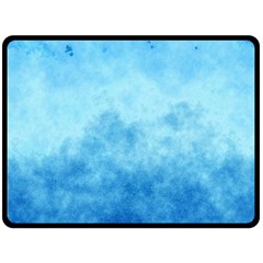 Abstract Sky Blue Texture Fleece Blanket (large)  by SpinnyChairDesigns