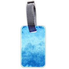 Abstract Sky Blue Texture Luggage Tag (two Sides) by SpinnyChairDesigns