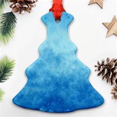 Abstract Sky Blue Texture Ornament (christmas Tree)  by SpinnyChairDesigns