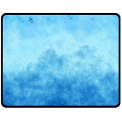 Abstract Sky Blue Texture Double Sided Fleece Blanket (medium)  by SpinnyChairDesigns