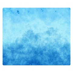 Abstract Sky Blue Texture Double Sided Flano Blanket (small)  by SpinnyChairDesigns