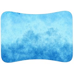 Abstract Sky Blue Texture Velour Seat Head Rest Cushion by SpinnyChairDesigns