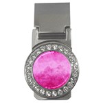 Abstract Pink Grunge Texture Money Clips (CZ)  Front