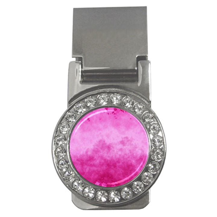 Abstract Pink Grunge Texture Money Clips (CZ) 