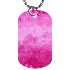 Abstract Pink Grunge Texture Dog Tag (two Sides) by SpinnyChairDesigns