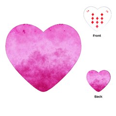 Abstract Pink Grunge Texture Playing Cards Single Design (heart) by SpinnyChairDesigns