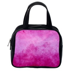 Abstract Pink Grunge Texture Classic Handbag (one Side) by SpinnyChairDesigns