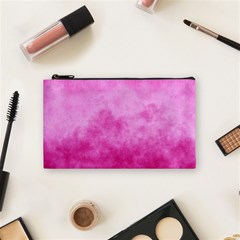 Abstract Pink Grunge Texture Cosmetic Bag (small) by SpinnyChairDesigns