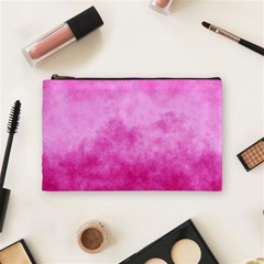 Abstract Pink Grunge Texture Cosmetic Bag (medium) by SpinnyChairDesigns