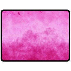 Abstract Pink Grunge Texture Double Sided Fleece Blanket (large)  by SpinnyChairDesigns