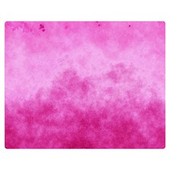 Abstract Pink Grunge Texture Double Sided Flano Blanket (medium)  by SpinnyChairDesigns