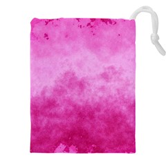 Abstract Pink Grunge Texture Drawstring Pouch (5xl) by SpinnyChairDesigns