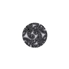 Abstract Paisley Black And White 1  Mini Magnets by SpinnyChairDesigns