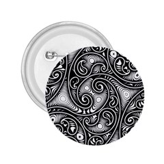 Abstract Paisley Black And White 2 25  Buttons by SpinnyChairDesigns