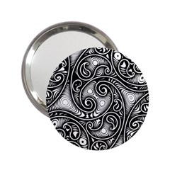 Abstract Paisley Black And White 2 25  Handbag Mirrors by SpinnyChairDesigns