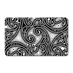 Abstract Paisley Black And White Magnet (rectangular) by SpinnyChairDesigns