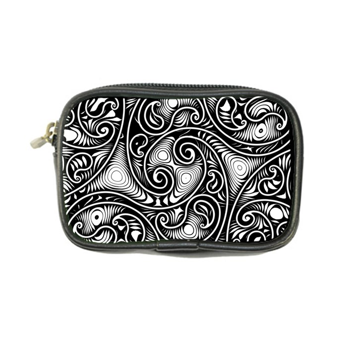 Abstract Paisley Black and White Coin Purse