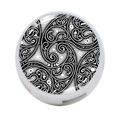 Abstract Paisley Black And White 4-port Usb Hub (two Sides) by SpinnyChairDesigns