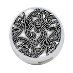 Abstract Paisley Black and White 4-Port USB Hub (Two Sides) Front