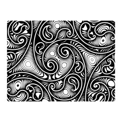 Abstract Paisley Black And White Double Sided Flano Blanket (mini)  by SpinnyChairDesigns