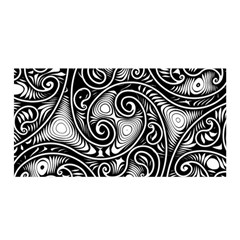 Abstract Paisley Black And White Satin Wrap by SpinnyChairDesigns