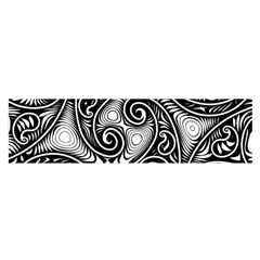 Abstract Paisley Black And White Satin Scarf (oblong) by SpinnyChairDesigns