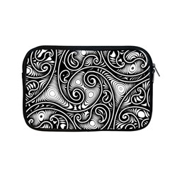 Abstract Paisley Black And White Apple Macbook Pro 13  Zipper Case by SpinnyChairDesigns