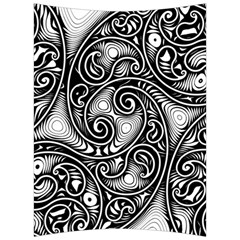 Abstract Paisley Black And White Back Support Cushion by SpinnyChairDesigns