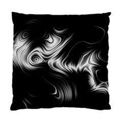 Black And White Abstract Swirls Standard Cushion Case (one Side) by SpinnyChairDesigns