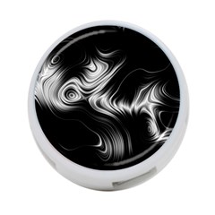 Black And White Abstract Swirls 4-port Usb Hub (one Side) by SpinnyChairDesigns