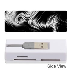 Black And White Abstract Swirls Memory Card Reader (stick) by SpinnyChairDesigns