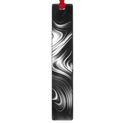 Black And White Abstract Swirls Large Book Marks by SpinnyChairDesigns