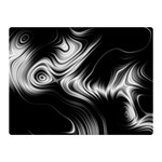 Black and White Abstract Swirls Double Sided Flano Blanket (Mini)  35 x27  Blanket Front