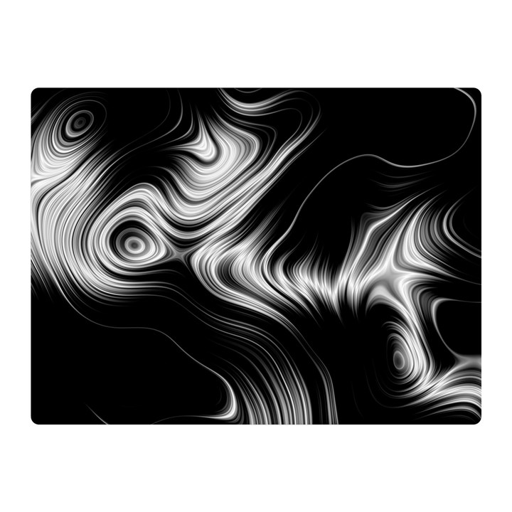 Black and White Abstract Swirls Double Sided Flano Blanket (Mini) 