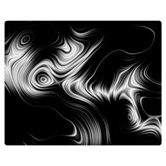 Black And White Abstract Swirls Double Sided Flano Blanket (medium)  by SpinnyChairDesigns