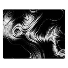 Black And White Abstract Swirls Double Sided Flano Blanket (large)  by SpinnyChairDesigns