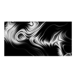 Black and White Abstract Swirls Satin Wrap Front