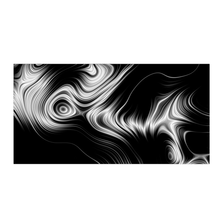 Black and White Abstract Swirls Satin Wrap