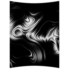 Black And White Abstract Swirls Back Support Cushion by SpinnyChairDesigns