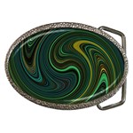 Dark Green Swirls Belt Buckles Front