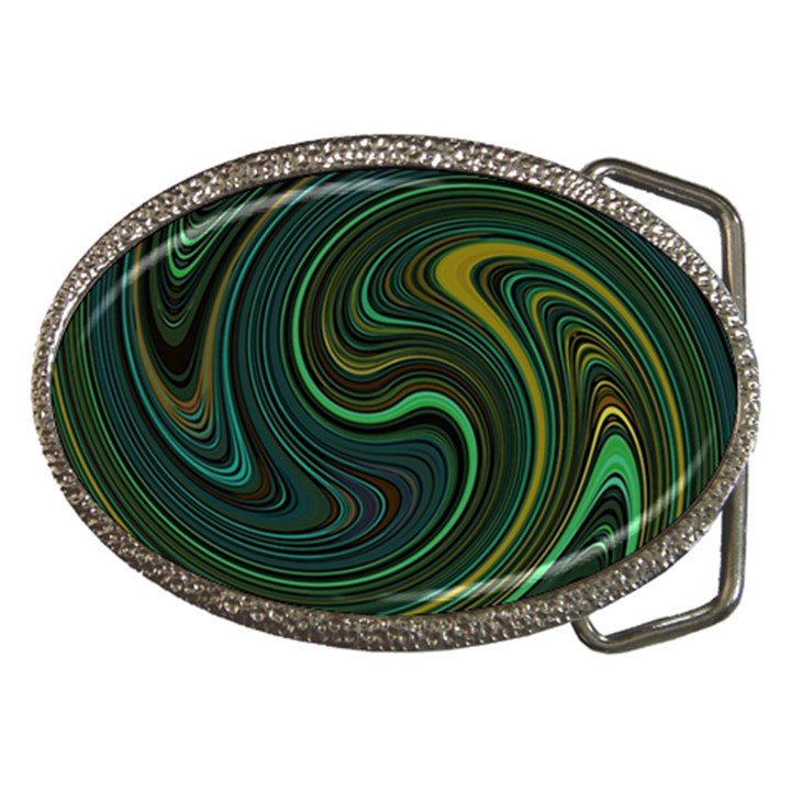 Dark Green Swirls Belt Buckles