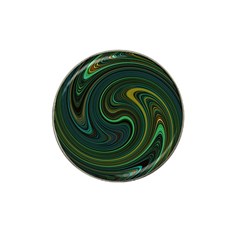 Dark Green Swirls Hat Clip Ball Marker (4 Pack) by SpinnyChairDesigns