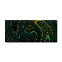 Dark Green Swirls Hand Towel by SpinnyChairDesigns