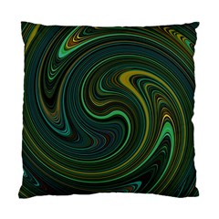 Dark Green Swirls Standard Cushion Case (one Side) by SpinnyChairDesigns