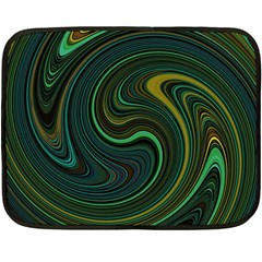 Dark Green Swirls Fleece Blanket (mini) by SpinnyChairDesigns