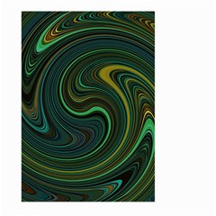 Dark Green Swirls Large Garden Flag (two Sides) by SpinnyChairDesigns