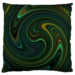 Dark Green Swirls Standard Flano Cushion Case (one Side) by SpinnyChairDesigns