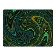 Dark Green Swirls Double Sided Flano Blanket (mini)  by SpinnyChairDesigns