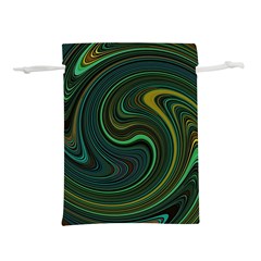 Dark Green Swirls Lightweight Drawstring Pouch (s) by SpinnyChairDesigns